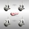 Service Caster 3 Inch 316SS Thermoplastic Rubber Swivel 1/2 Inch Threaded Stem Caster Set Brake SCC-SS316TS20S314-TPRB-TLB-121315-4 - alternate 3